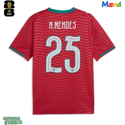 Portugal Nuno Mendes #25 Replika Hjemmebanetrøje VM 2026 Kortærmet